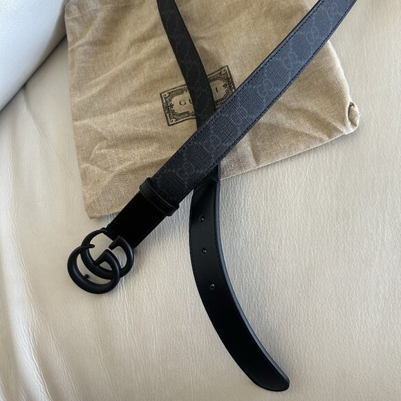 NEW Gucci Men's GG Supreme Buckle Belt in Black SZ 120 Cm 48 In - Picture 7 of 7